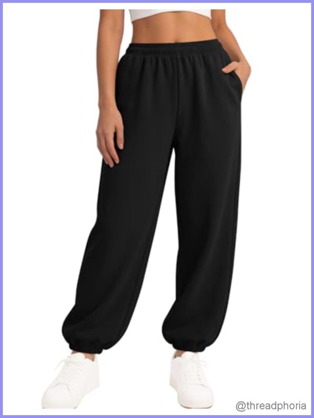 Baggy Fleece Wide Leg Joggers Women Sweatpants with Pockets